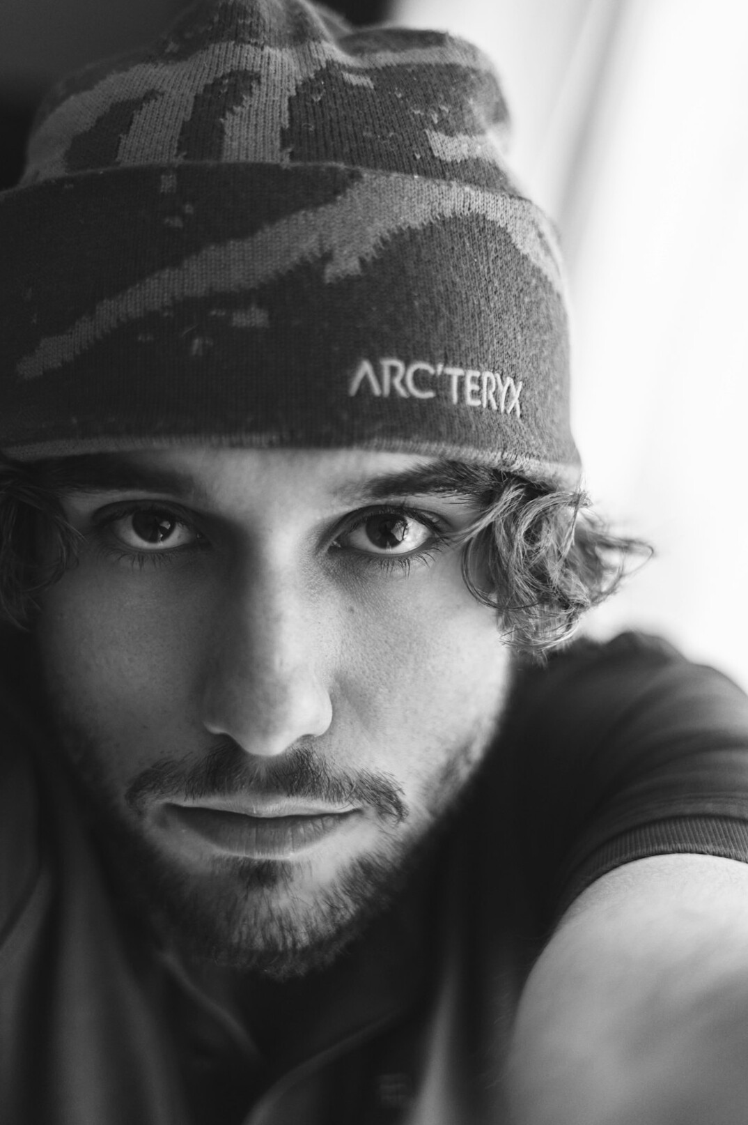Portrait of a bearded man looking at the camera